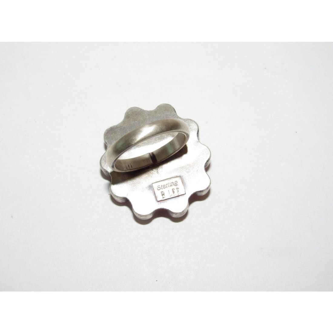 Navajo Pink Conch Cluster Ring Size 7 Sterling Silver Betta