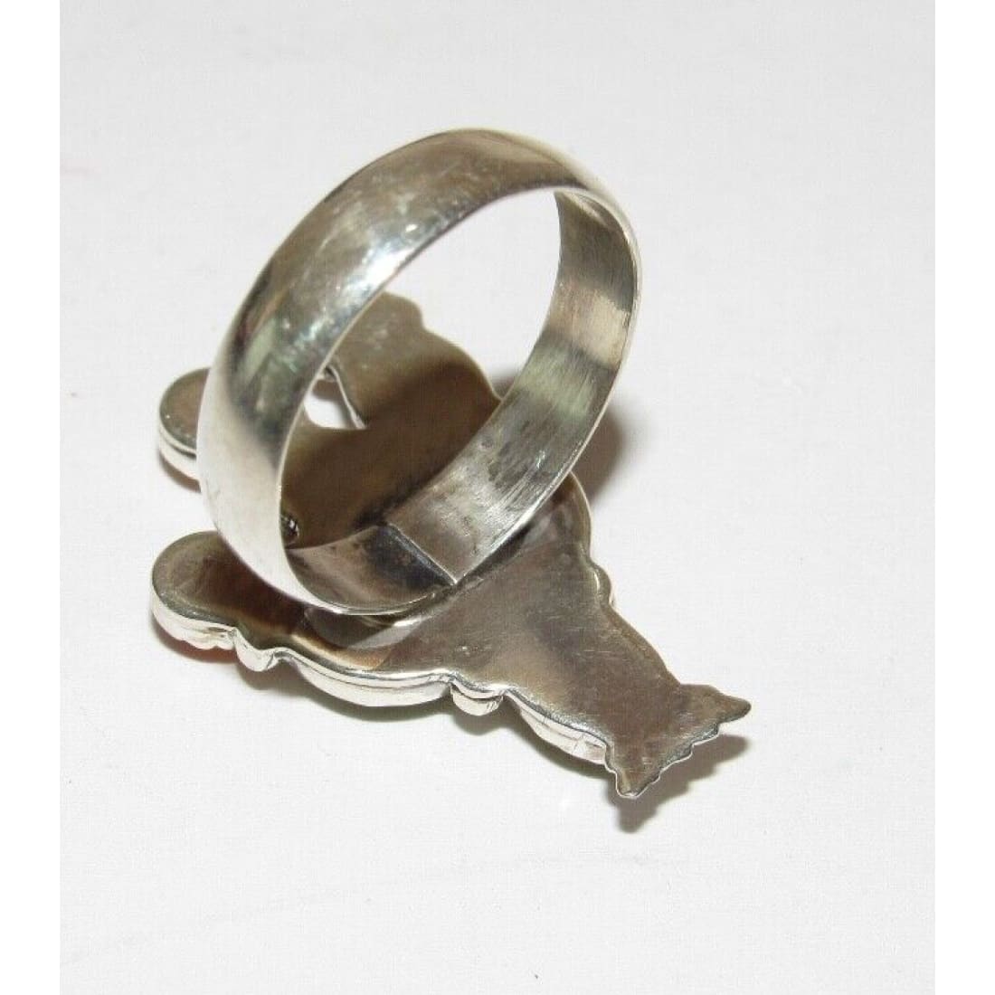Navajo Prickly Pear Cactus Ring Sz 7 Sterling Silver