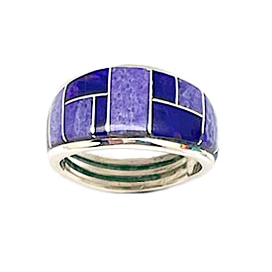 Navajo Purple Chariote Sugilite Inlay Ring Sz 7 Sterling