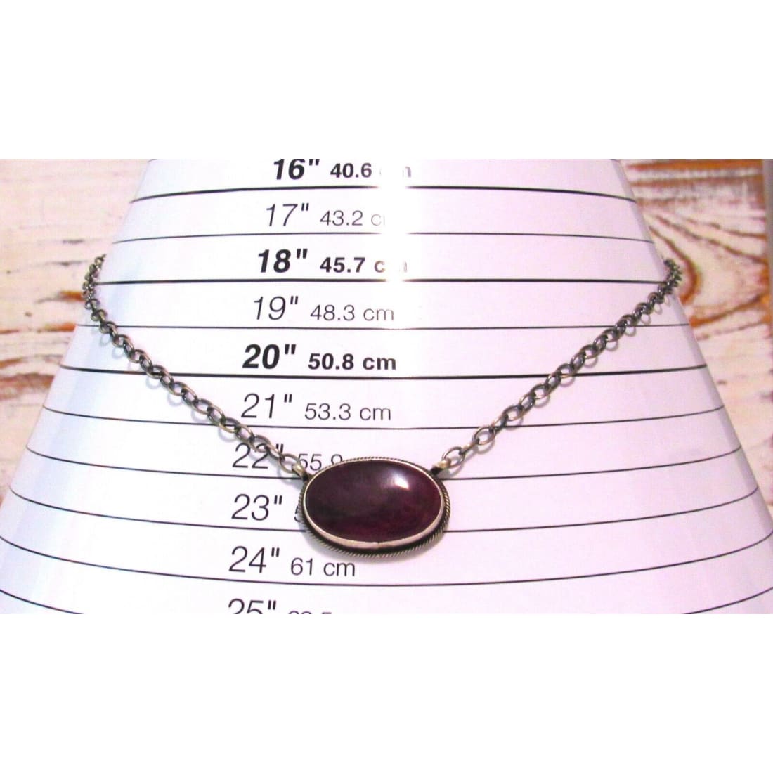 Navajo Purple Spiny Bar Necklace Sterling Silver Native