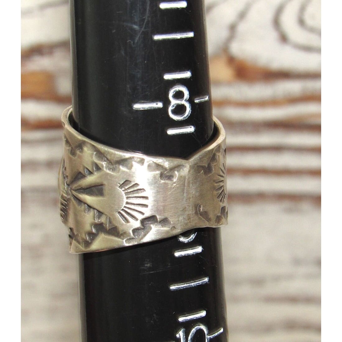 Navajo R.Willie Number 8 Turquoise Ring Sz 9 Sterling Silver