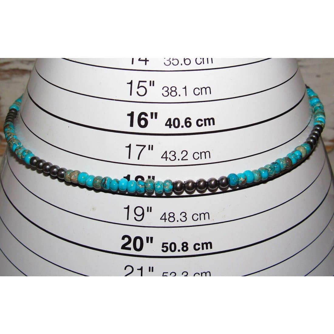 Navajo Rolled Turquoise & Navajo Pearls Heishi Choker