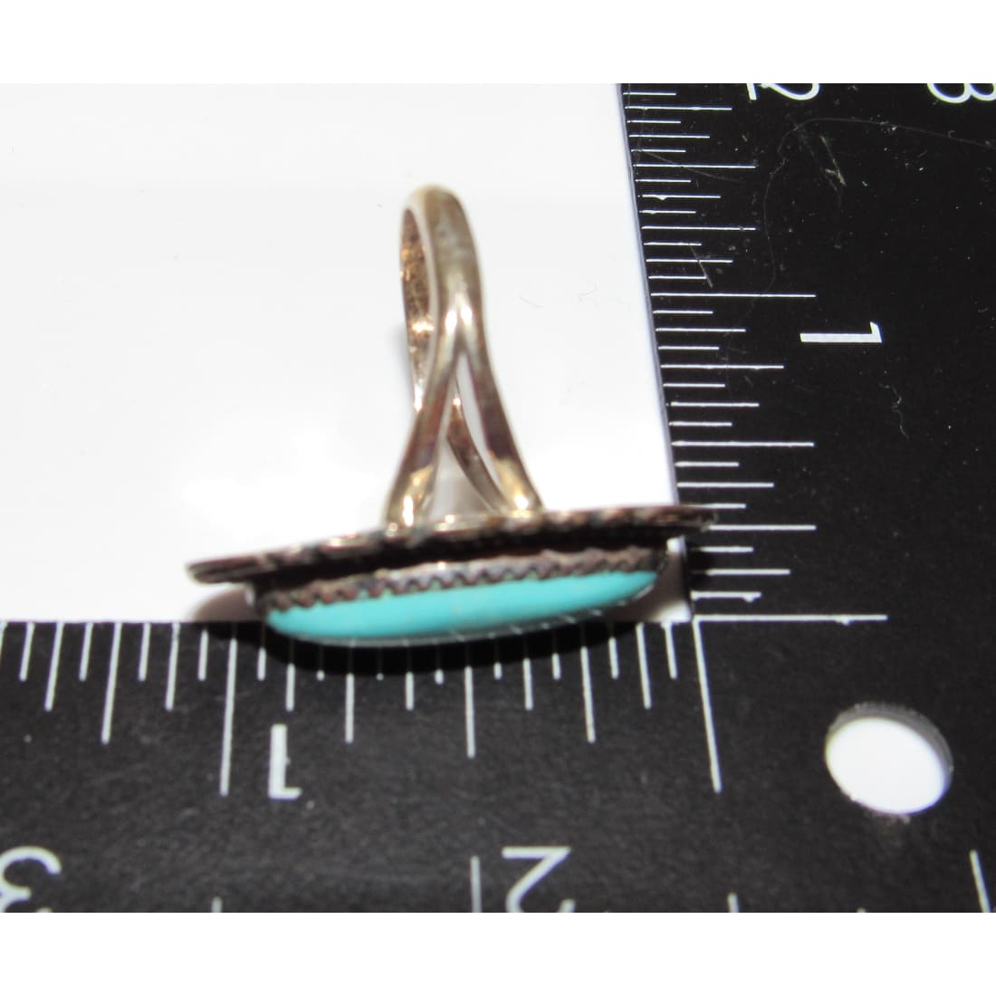 Navajo Royston Blue Turquoise Ring Size 7 Sterling Silver