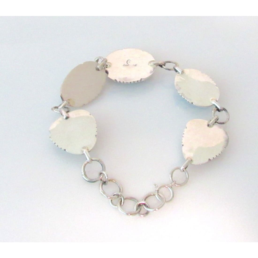 Navajo Royston Turquoise Adjustable Link Bracelet Sterling
