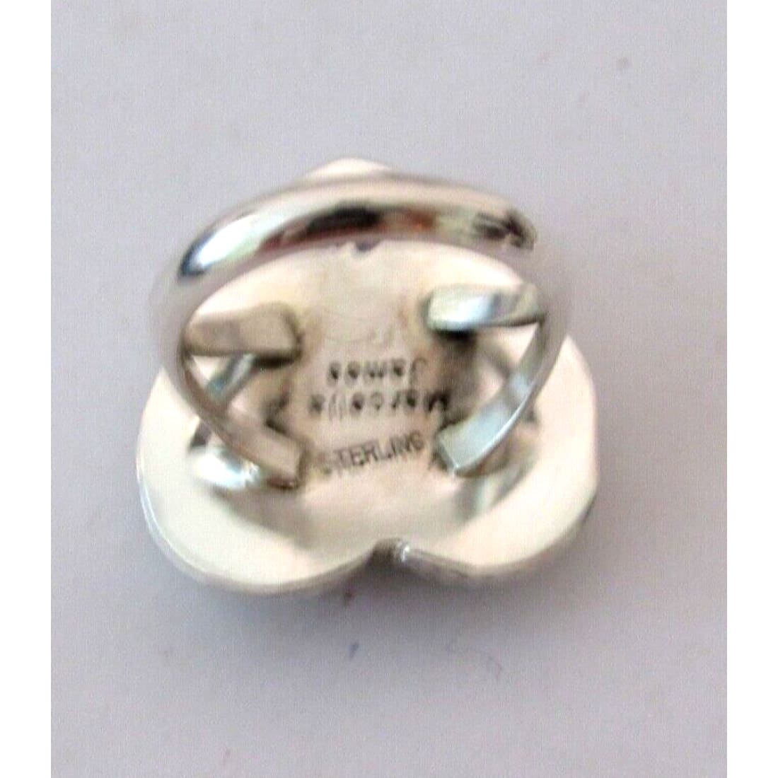 Navajo Royston Turquoise Heart Ring Sz 6 Sterling Silver