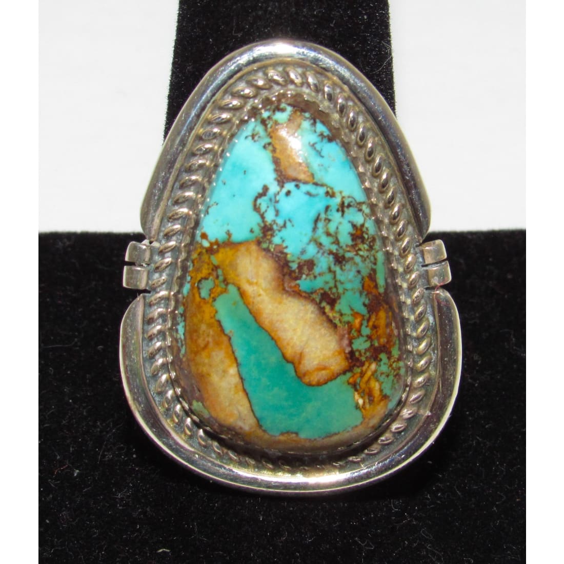 Navajo Royston Turquoise Ring Sz 10 Sterling Silver D.
