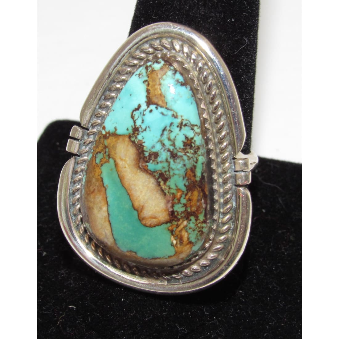 Navajo Royston Turquoise Ring Sz 10 Sterling Silver D.