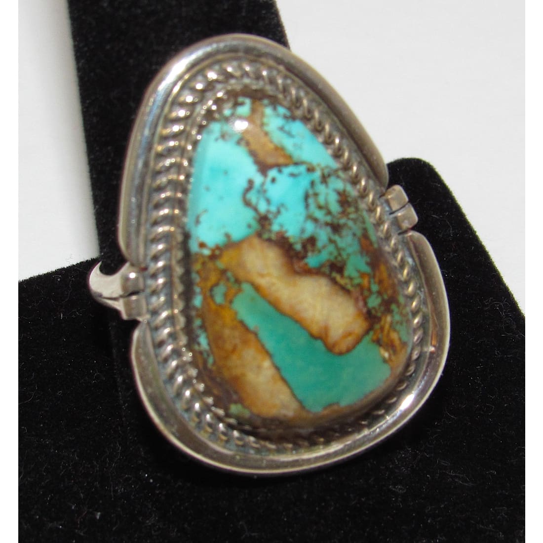Navajo Royston Turquoise Ring Sz 10 Sterling Silver D.
