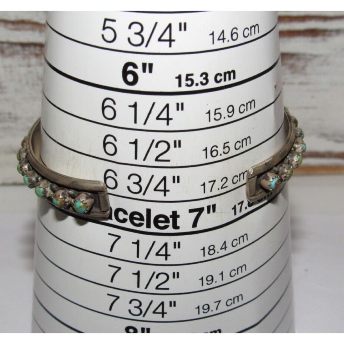 Navajo Royston Turquoise Stacker Cuff Bracelet Sterling
