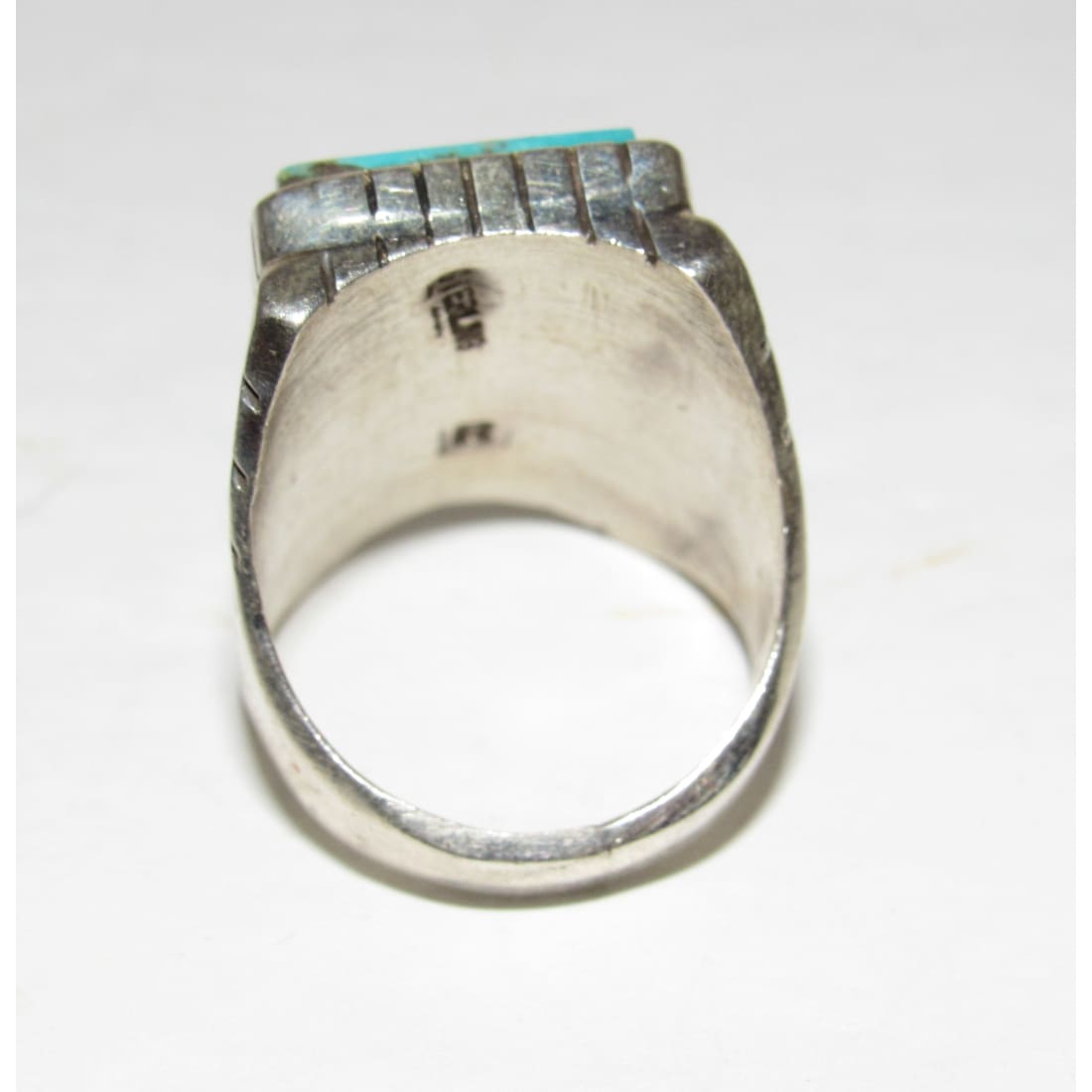 Navajo Royston Turquoise Statement Men Ring Sz 8.5 R. Jack