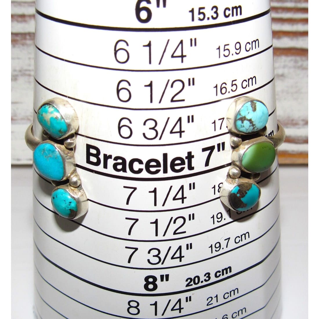 Navajo Royston Turquoise Sterling Open Stacker Cuff Bracelet