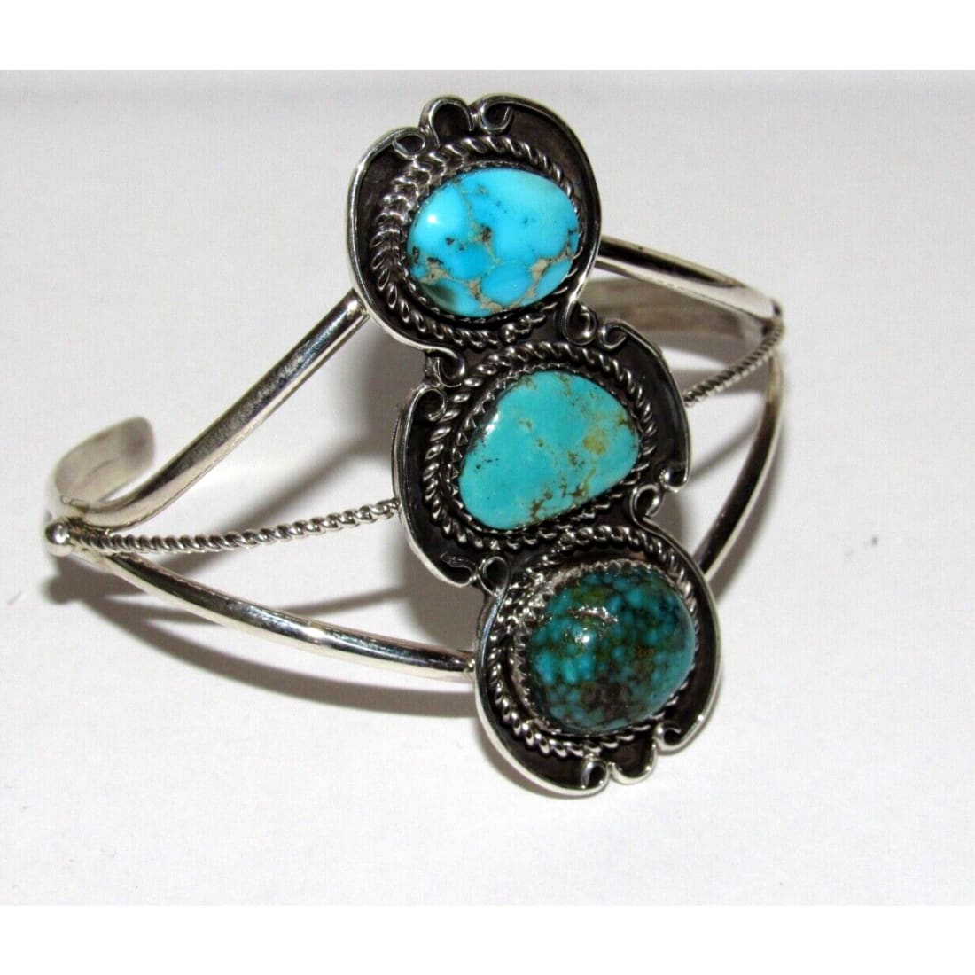 Navajo Sonoran Gold Turquoise Adjustable Cuff Bracelet