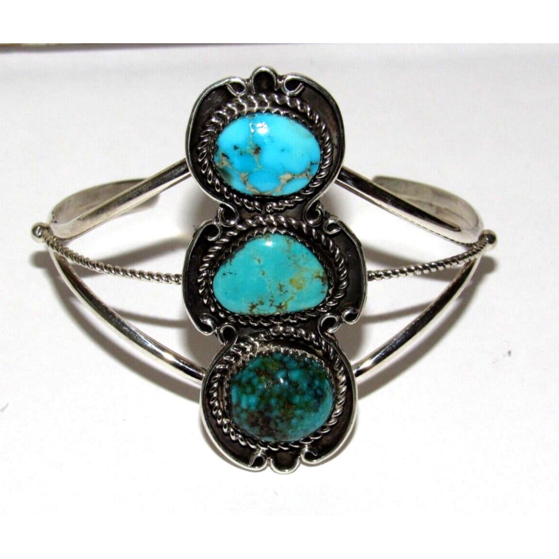 Navajo Sonoran Gold Turquoise Adjustable Cuff Bracelet