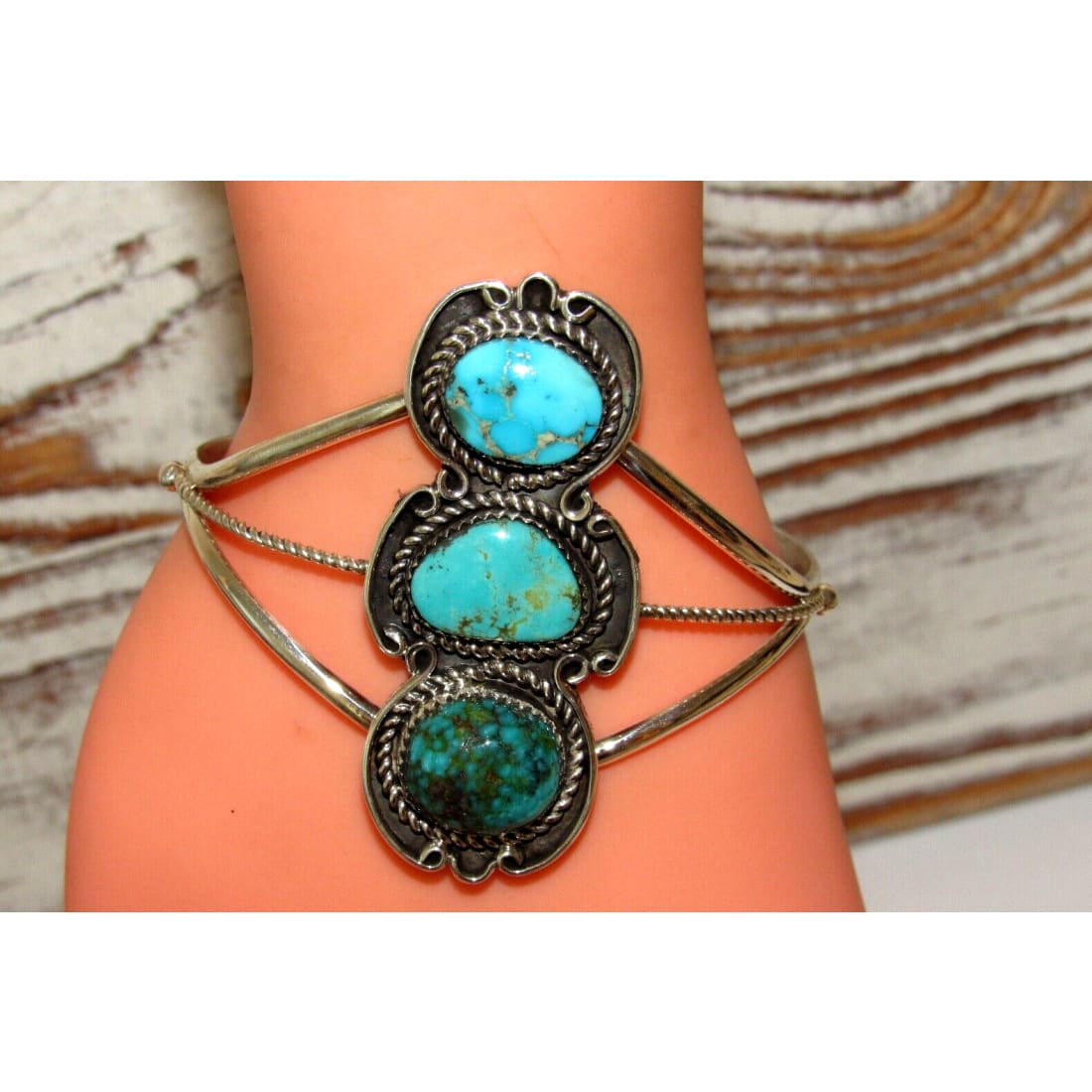 Navajo Sonoran Gold Turquoise Adjustable Cuff Bracelet