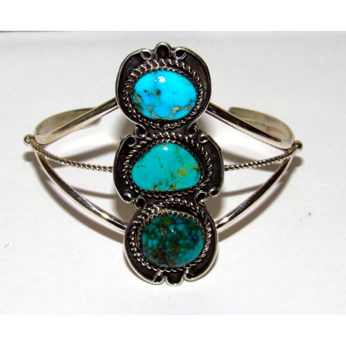 Navajo Sonoran Gold Turquoise Adjustable Cuff Bracelet