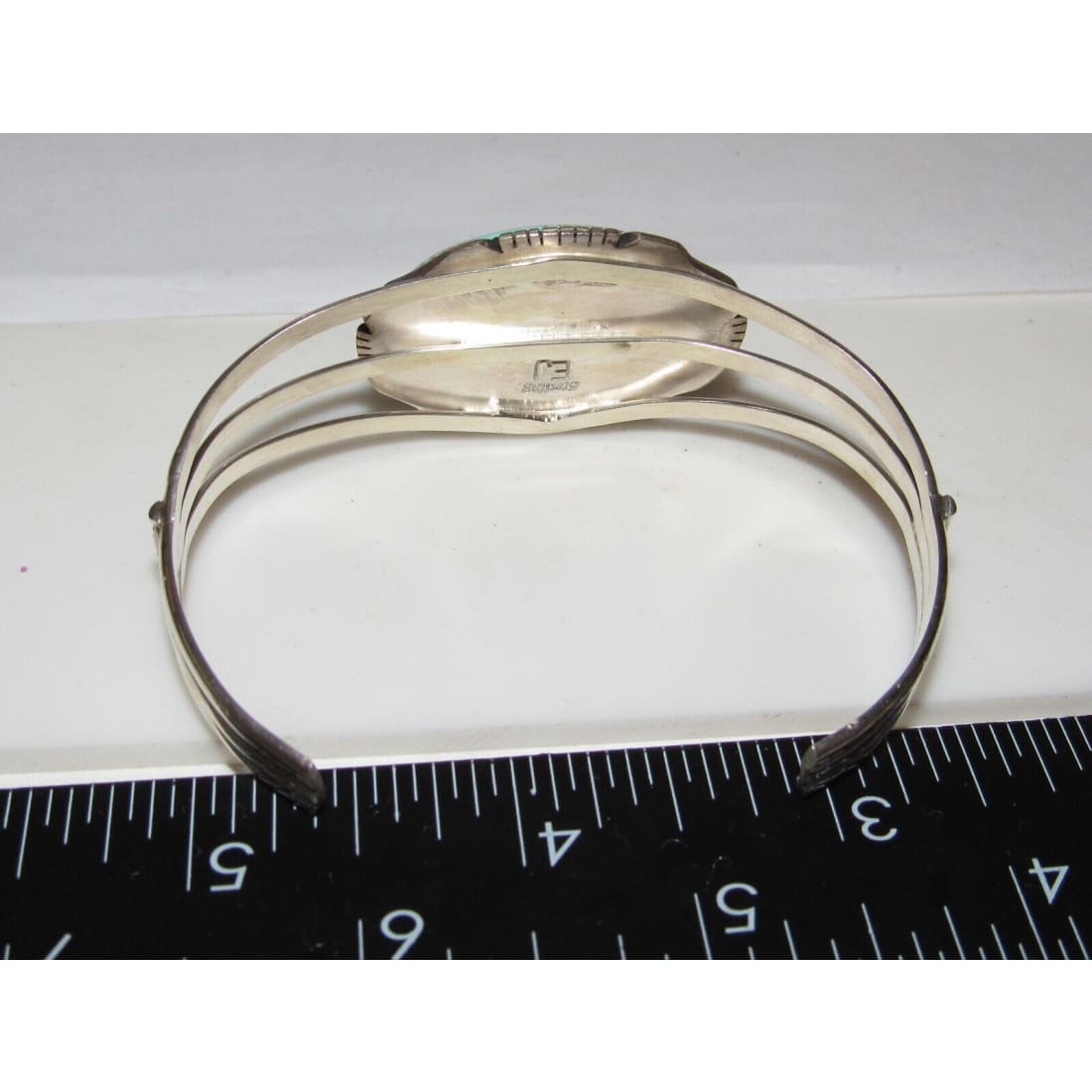 Navajo Sonoran Gold Turquoise Cuff Bracelet Sterling Silver
