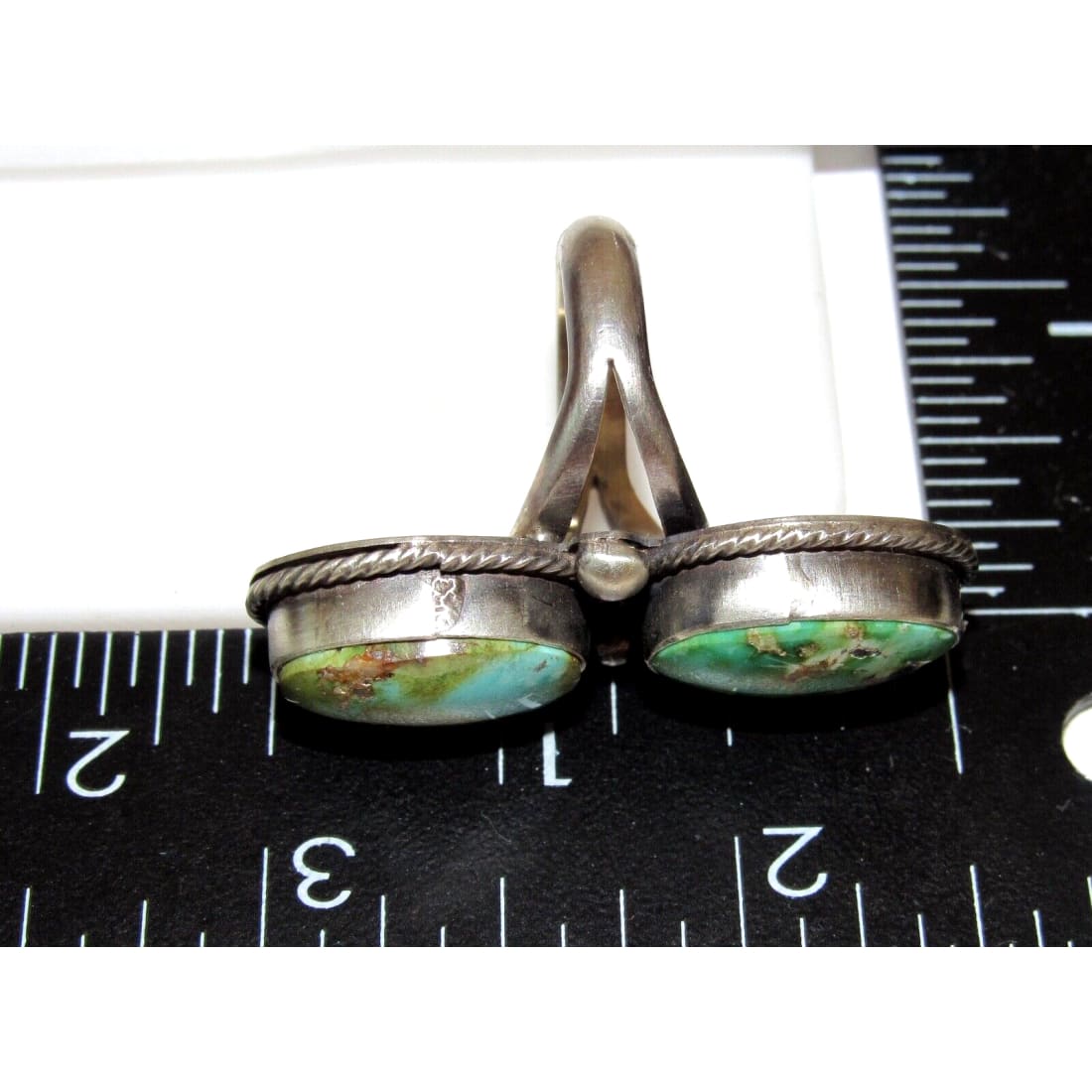 Navajo Sonoran Gold Turquoise Ring Sz 6 Sterling Silver