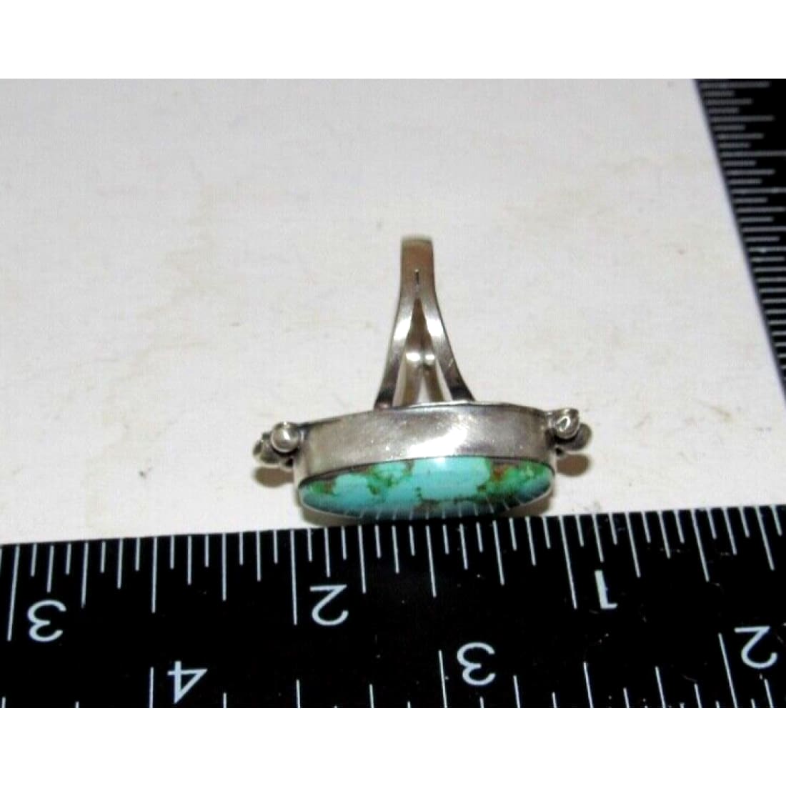 Navajo Sonoran Gold Turquoise Ring Sz 7.5 Sterling Silver