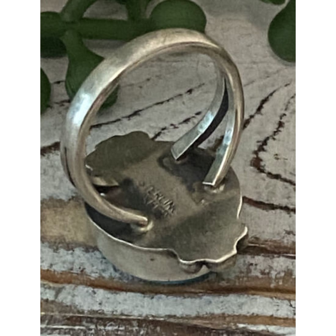 Navajo Sonoran Gold Turquoise Ring Sz 8.5 Sterling Silver