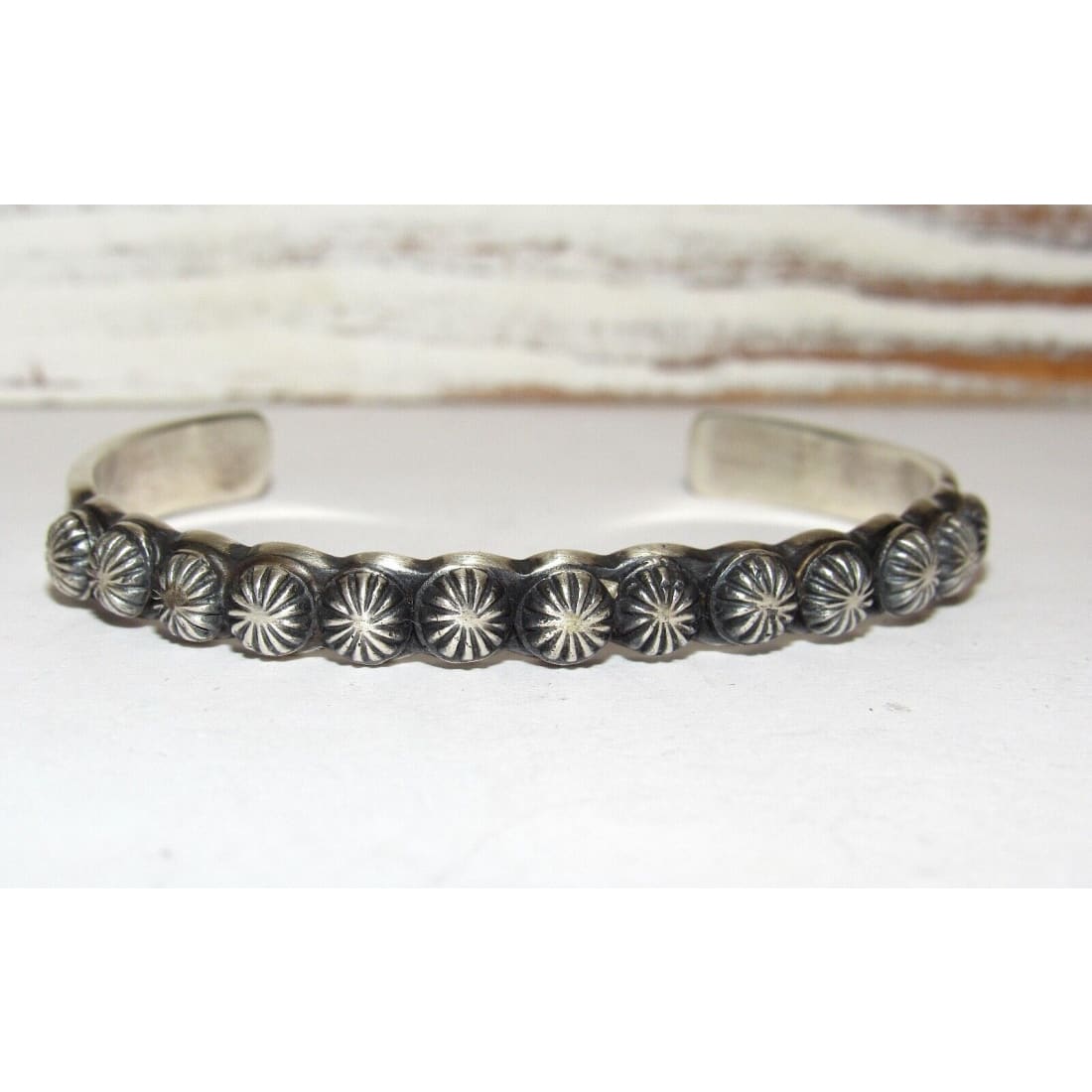 Navajo Stacker Cuff Bracelet Sterling Silver M Cayatineto -