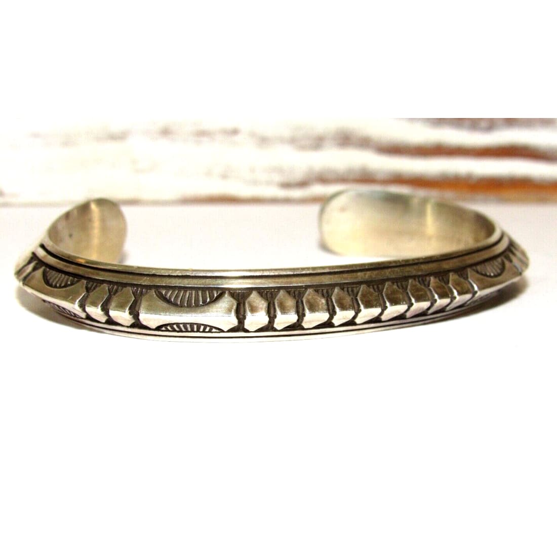 Navajo Sterling Carinated Ingot Double Sided Cuff Bracelet R