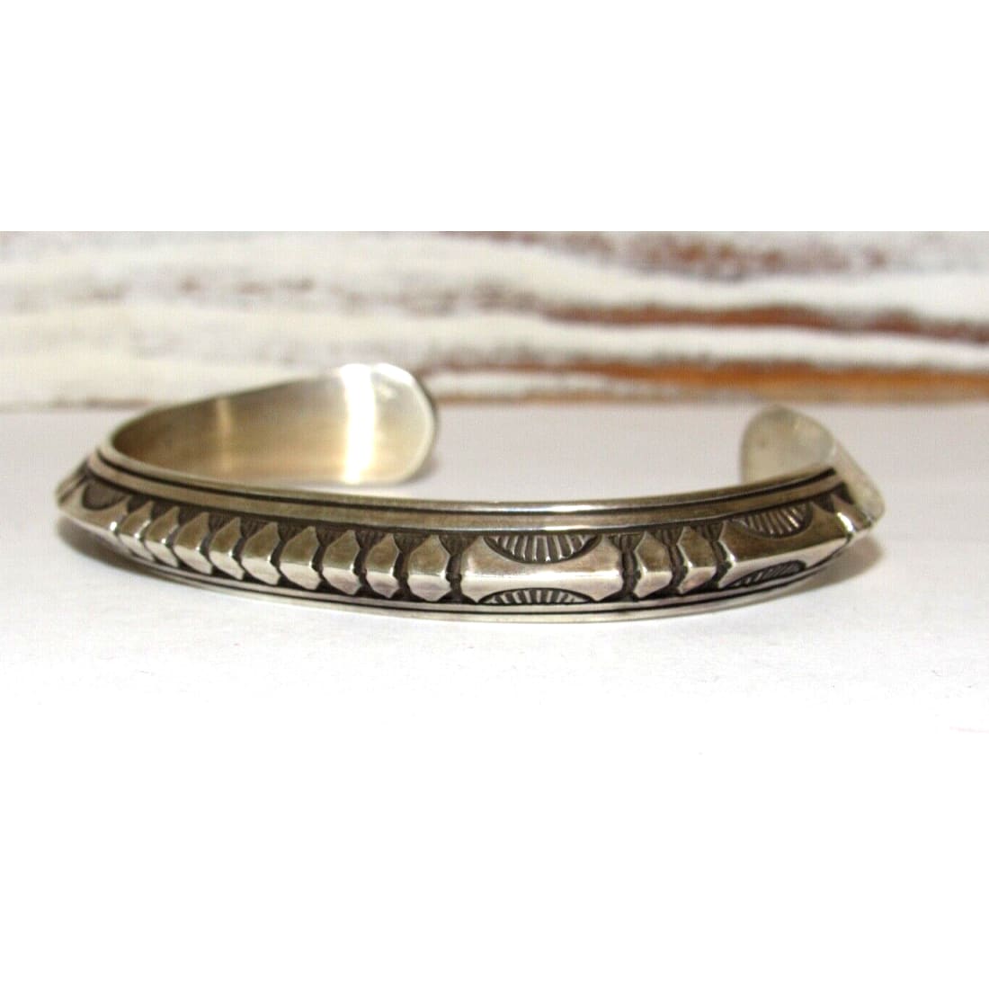 Navajo Sterling Carinated Ingot Double Sided Cuff Bracelet R
