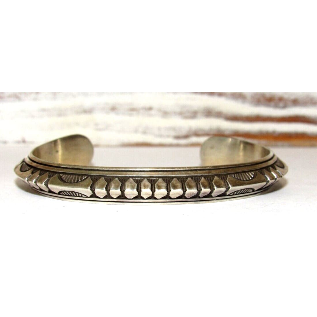 Navajo Sterling Carinated Ingot Double Sided Cuff Bracelet R