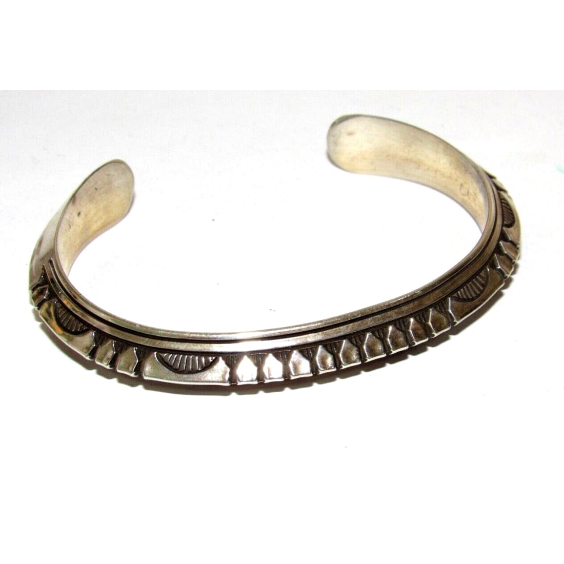 Navajo Sterling Carinated Ingot Double Sided Cuff Bracelet R