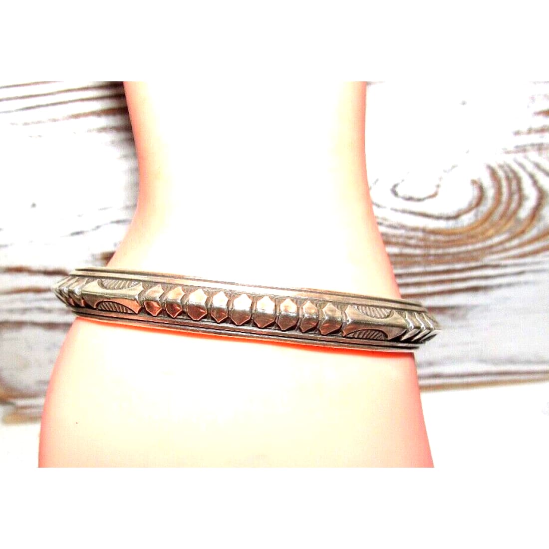 Navajo Sterling Carinated Ingot Double Sided Cuff Bracelet R