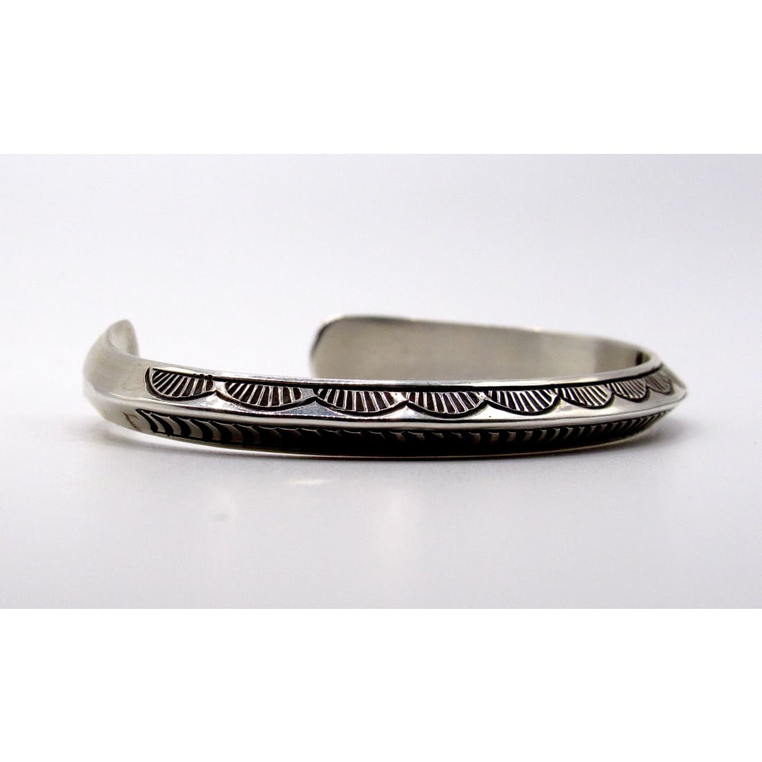 Navajo Sterling Carinated Ingot Double Sided Cuff Bracelet