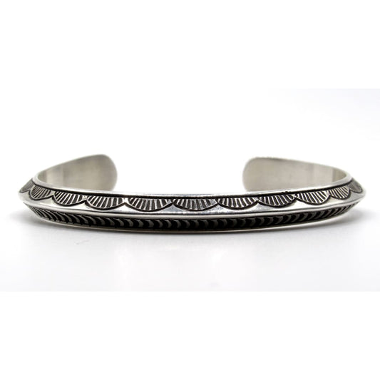 Navajo Sterling Carinated Ingot Double Sided Cuff Bracelet