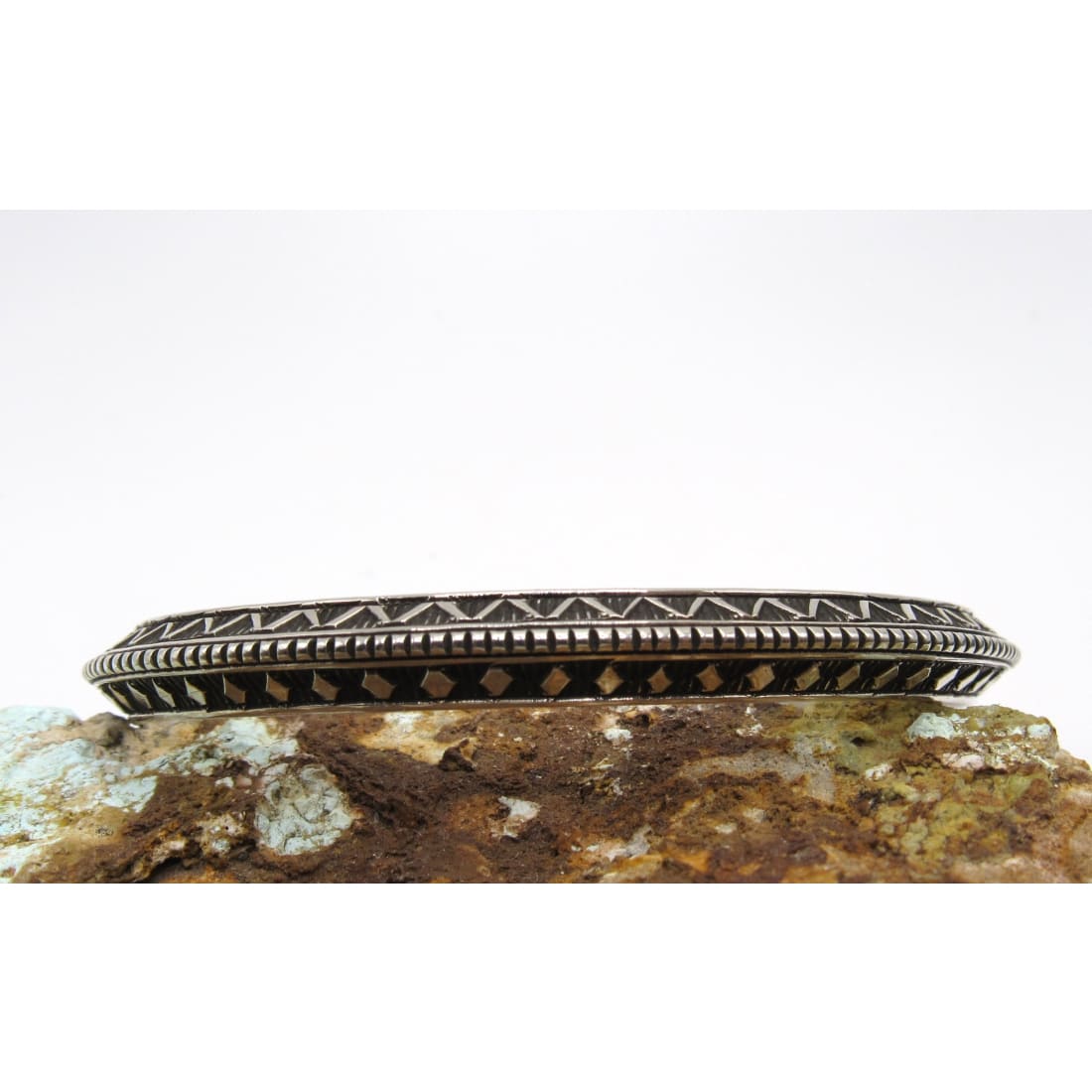 Navajo Sterling Carinated Ingot Double Sided Cuff Bracelet