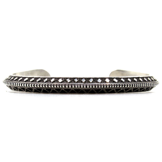 Navajo Sterling Carinated Ingot Double Sided Cuff Bracelet