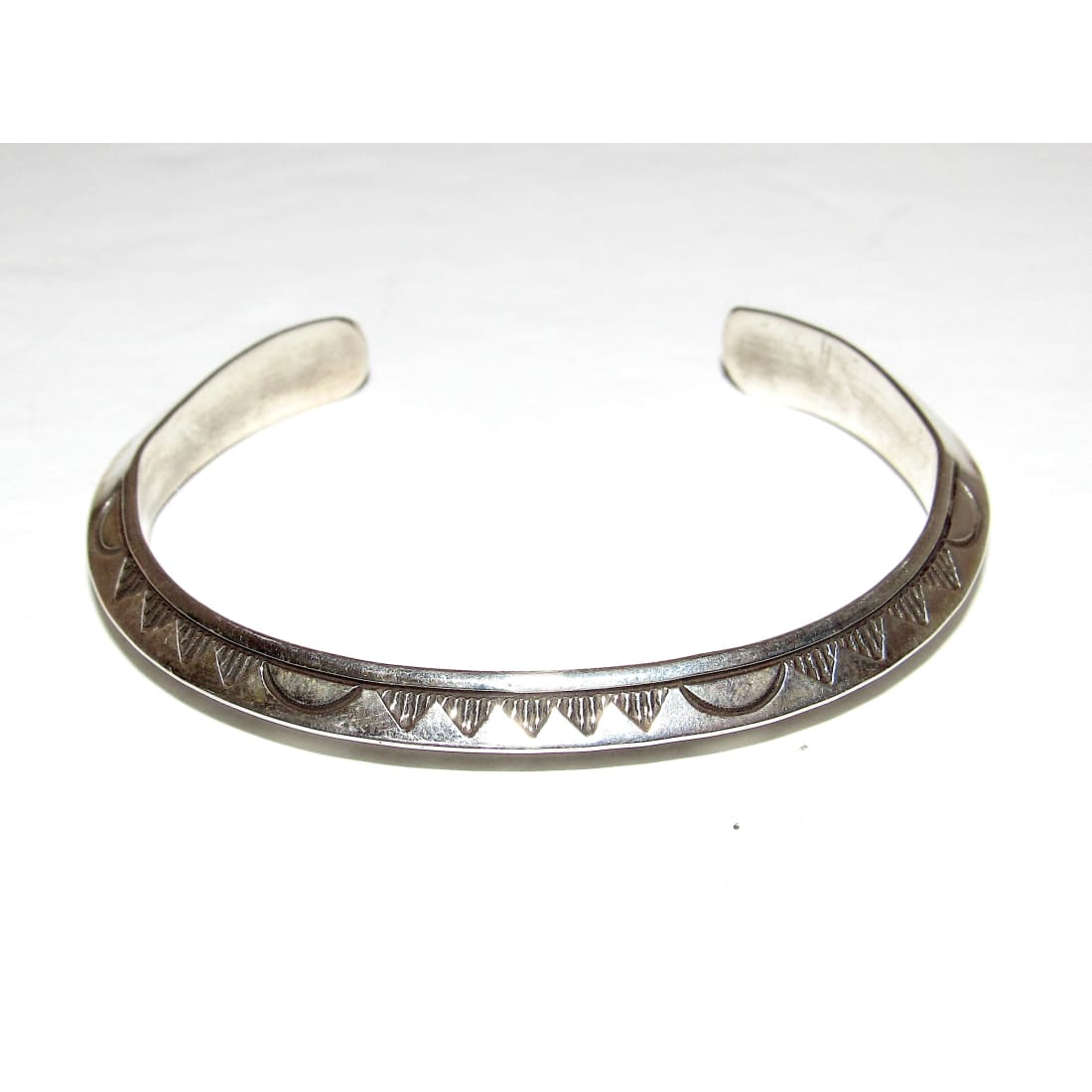 Navajo Sterling Carinated Ingot Double Sided Cuff Bracelet