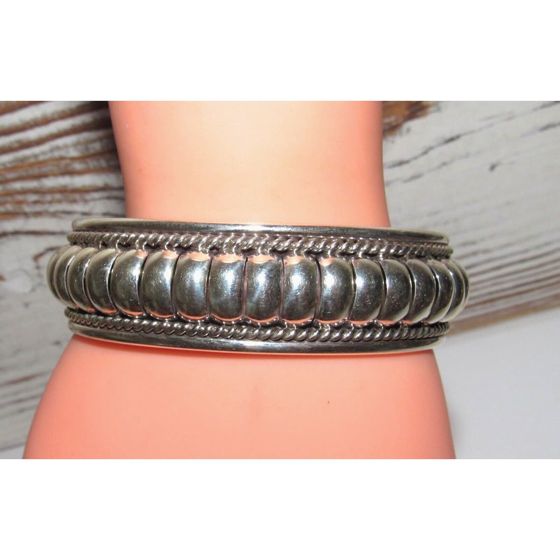 Navajo Sterling Silver Cuff Bracelet Thomas Charley Native