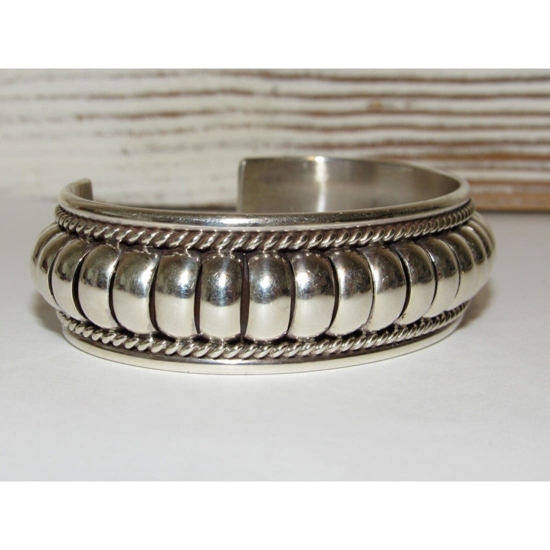 Navajo Sterling Silver Cuff Bracelet Thomas Charley Native