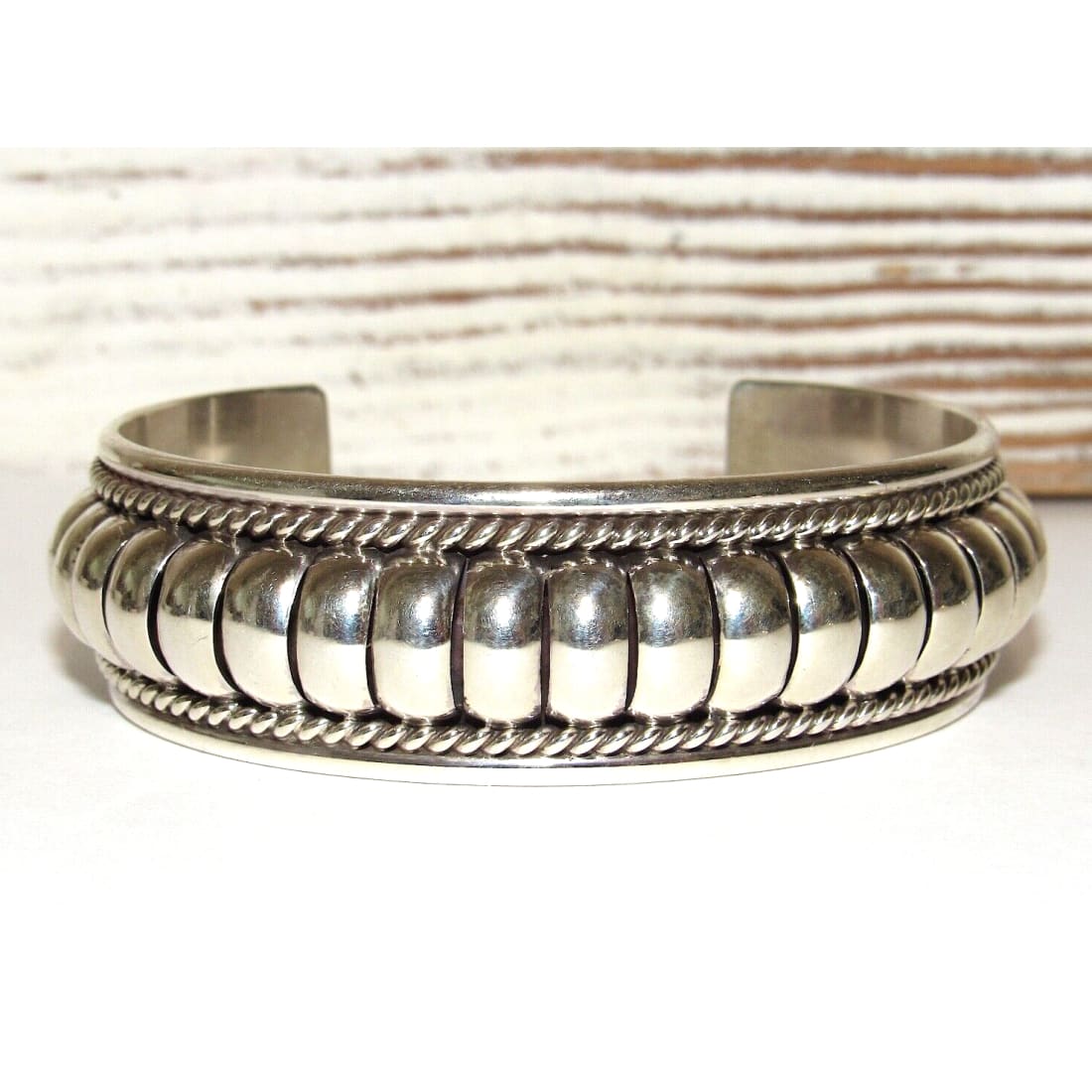 Navajo Sterling Silver Cuff Bracelet Thomas Charley Native