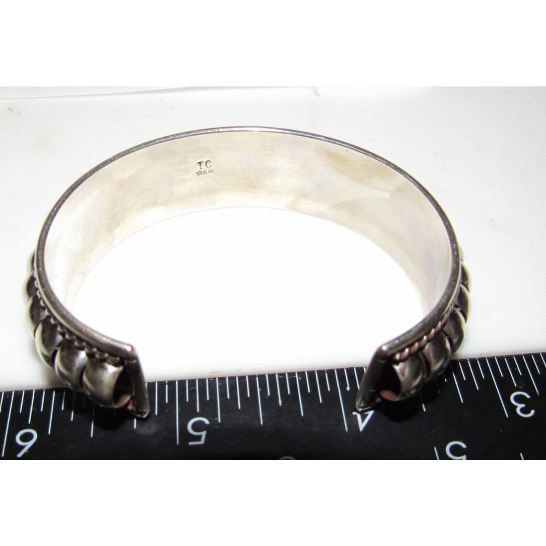 Navajo Sterling Silver Cuff Bracelet Thomas Charley Native