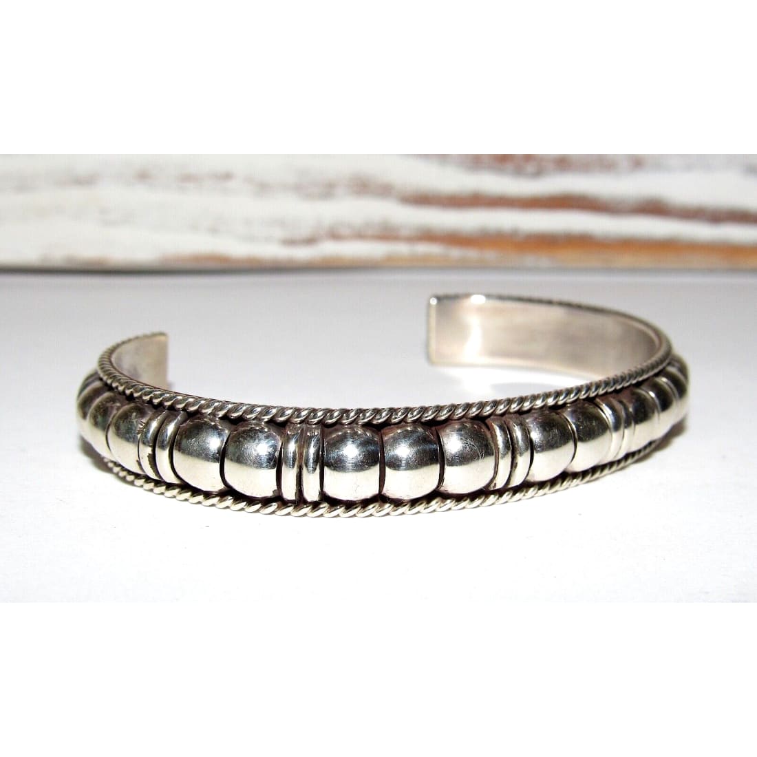 Navajo Sterling Silver Cuff Bracelet Tom Charley Native