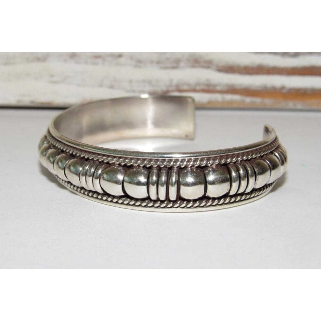 Navajo Sterling Silver Cuff Bracelet Tom Charley Native