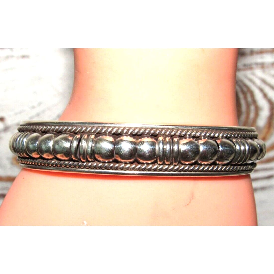Navajo Sterling Silver Cuff Bracelet Tom Charley Native