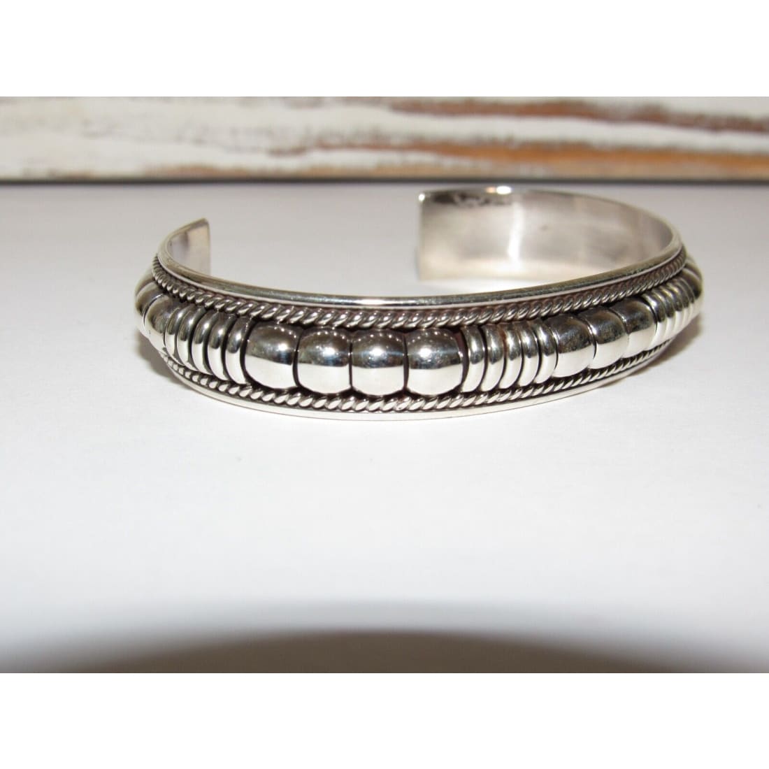 Navajo Sterling Silver Cuff Bracelet Tom Charley Native