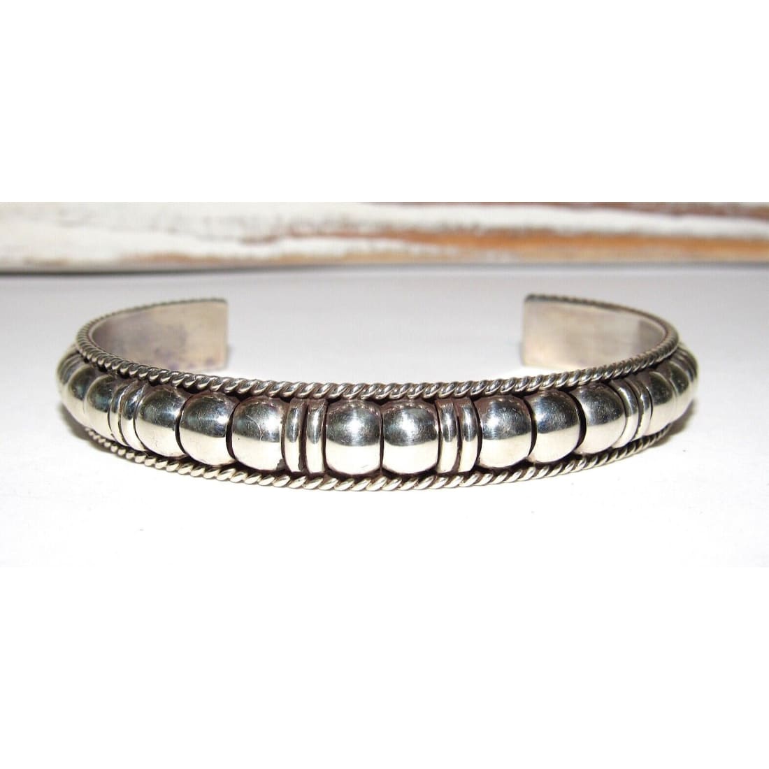 Navajo Sterling Silver Cuff Bracelet Tom Charley Native