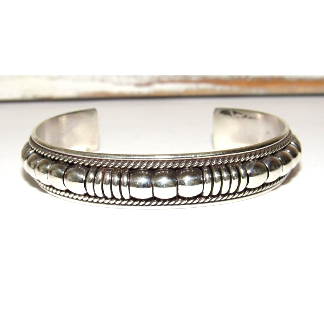 Navajo Sterling Silver Cuff Bracelet Tom Charley Native
