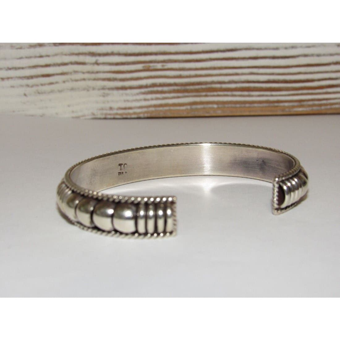 Navajo Sterling Silver Cuff Bracelet Tom Charley Native