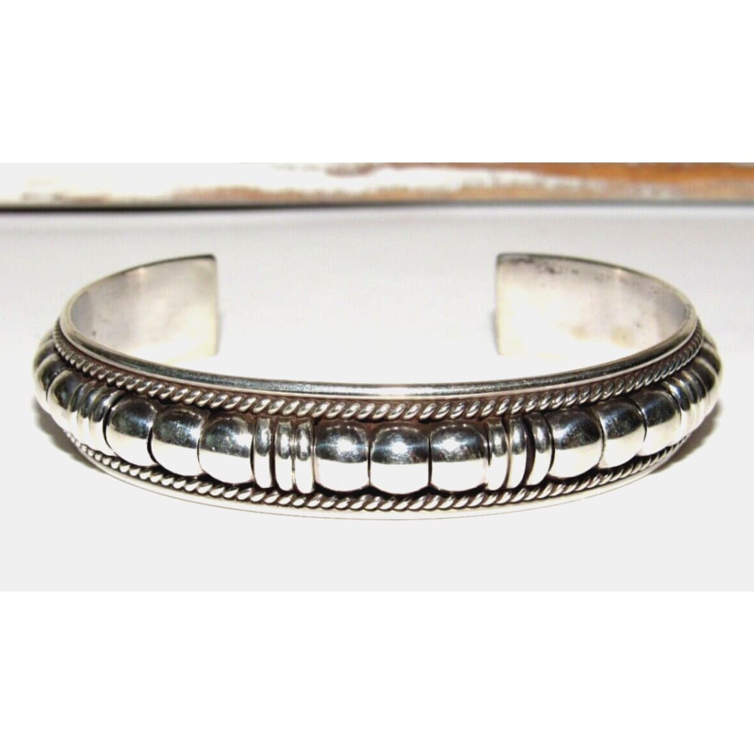 Navajo Sterling Silver Cuff Bracelet Tom Charley Native