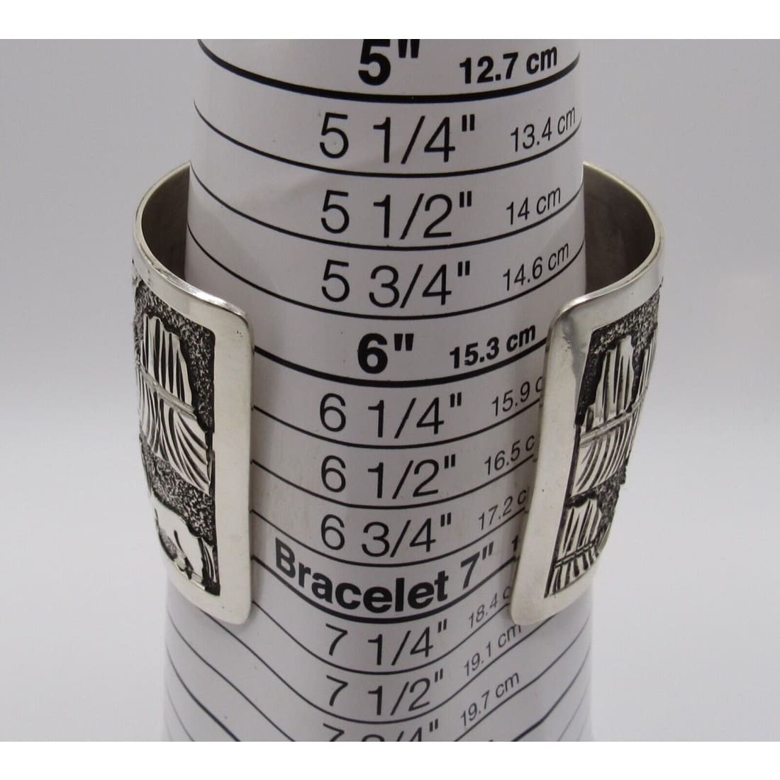 Massive Navajo Sterling Silver Horses Storyteller Cuff