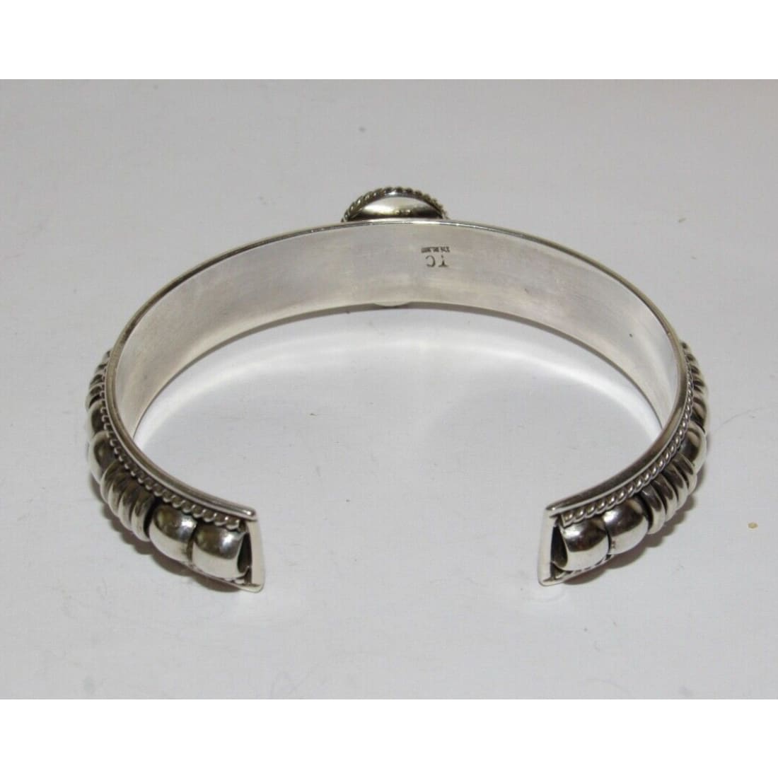 Navajo Sterling Silver Kingman Turquoise Cuff Bracelet