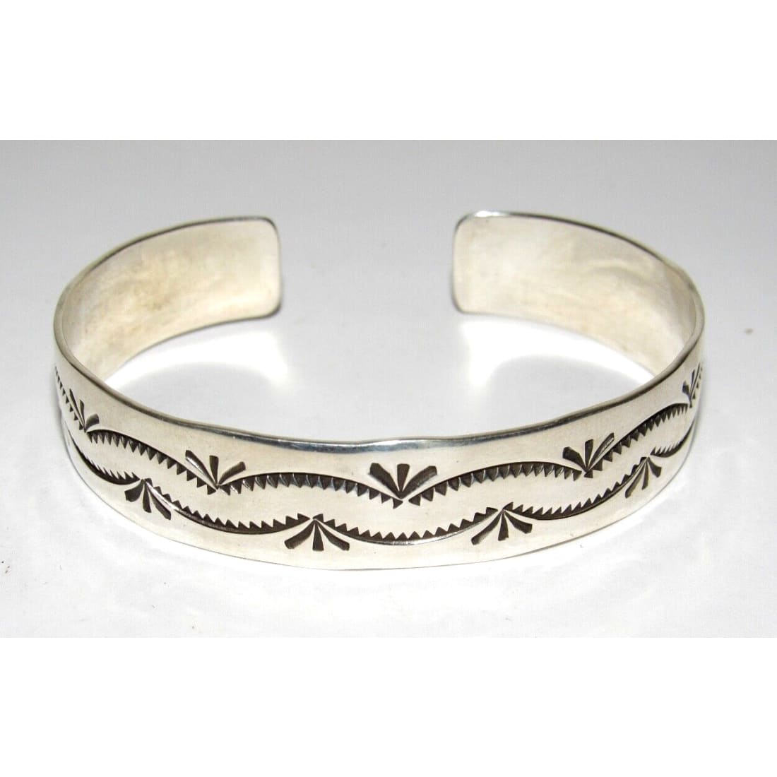 Navajo Sterling Silver Stacker Cuff Bracelet Ingot Gary