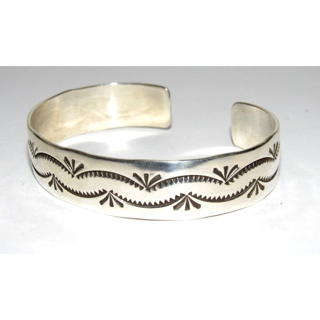 Navajo Sterling Silver Stacker Cuff Bracelet Ingot Gary